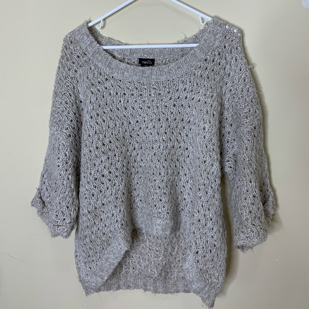 tan knit sweater